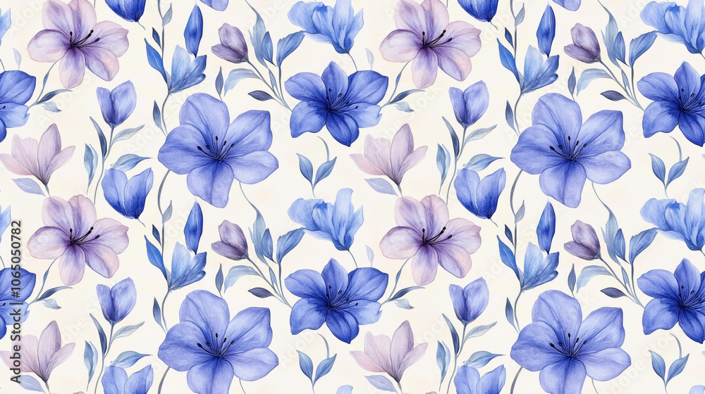 Vibrant seamless pattern of watercolor flowers on a soft background ideal for fabric design and home decor Vibrant seamless pattern of watercolor flowers on a soft background ideal for fabric design and home decor