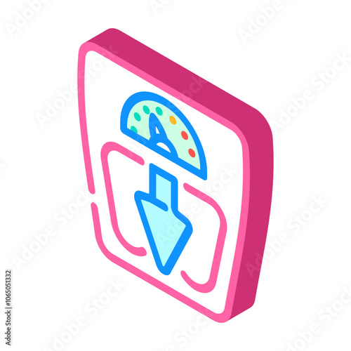 loss of appetite weight loss disease symptom isometric icon vector. loss of appetite weight loss disease symptom sign. isolated symbol illustration