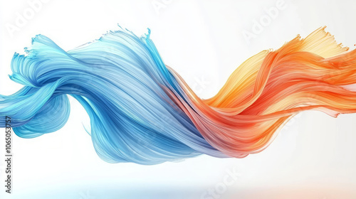 Wallpaper Mural Abstract gradient color silky flowing lines business technology background Torontodigital.ca