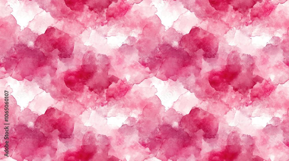 Obraz premium Seamless abstract pattern featuring delicate pink watercolor textures ideal for backgrounds and design projects