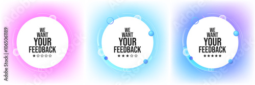 Wallpaper Mural Set of feedback banner. Vector illustration. Social media.  Torontodigital.ca