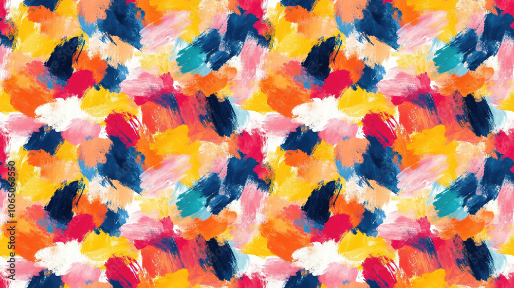 Brushed painted abstract background with seamless pattern of vibrant colors ideal for textiles and wallpapers Brushed painted abstract background with seamless pattern of vibrant colors ideal for textiles and wallpapers