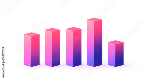 Obraz na płótnie Colorful bar graph representing data trends and statistics analysis.