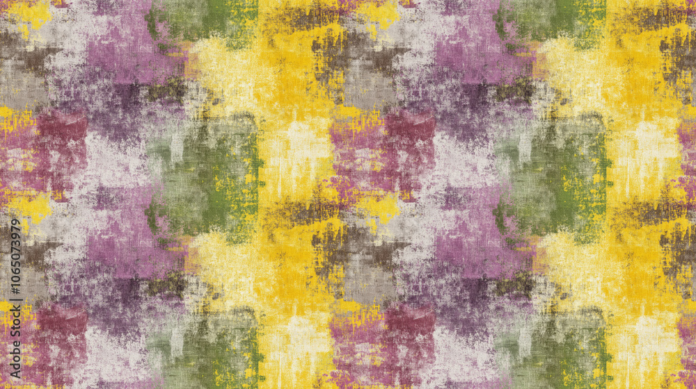 Grunge seamless pattern featuring a vibrant aged texture with weathered color variations in yellow brown green gray purple and pink ideal for textile design and backgrounds Grunge seamless pattern featuring a vibrant aged texture with weathered color variations in yellow brown green gray purple and pink ideal for textile design and backgrounds