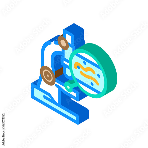 microscope worm parasite isometric icon vector. microscope worm parasite sign. isolated symbol illustration