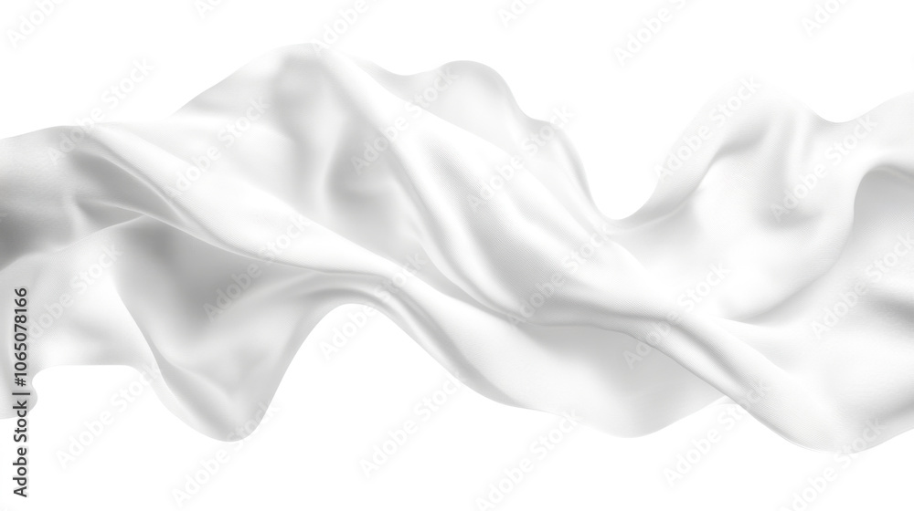 Fototapeta premium Soft white cloth are simple yet elegant for graphic design or wallpaper.