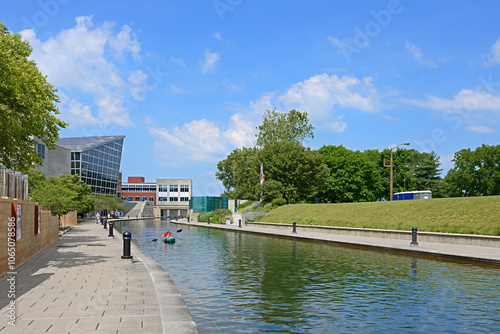 Downtown Canal, popular urban respite. Indianapolis, Indiana, United States
