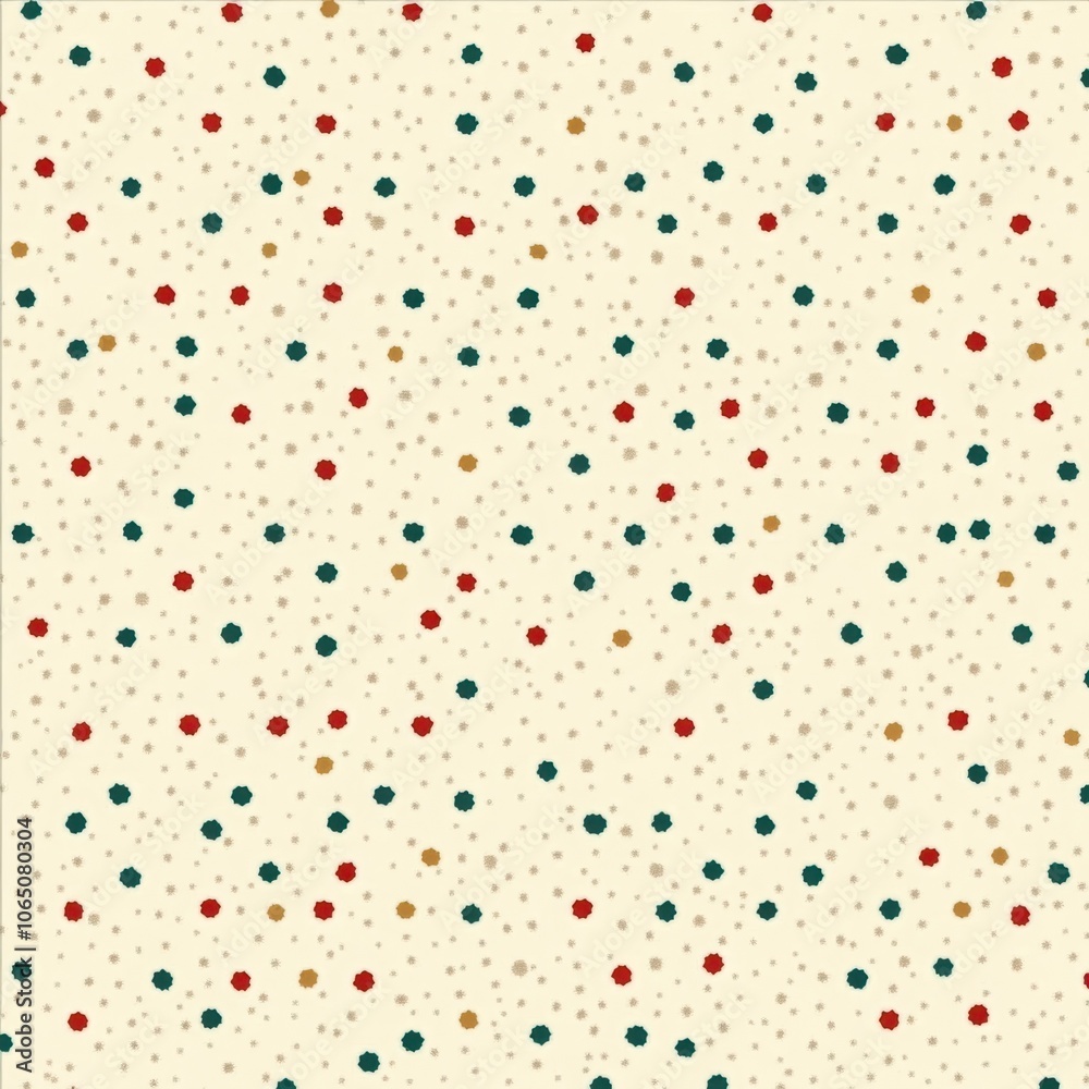 Colorful Whimsical Holiday Pattern with Stars and Snowflakes Colorful Whimsical Holiday Pattern with Stars and Snowflakes