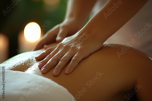 Wallpaper Mural Therapeutic Oil Massage at Spa with Serene and Relaxing Atmosphere : Generative AI Torontodigital.ca