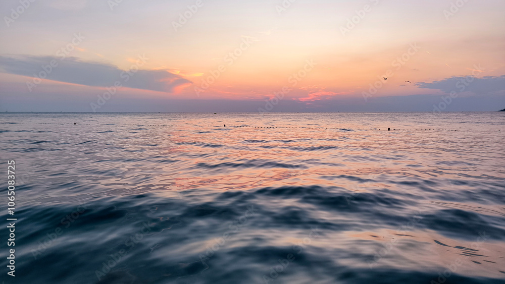 sunset by the Adriatic Sea in Poreč, Croatia sunset by the Adriatic Sea in Poreč, Croatia