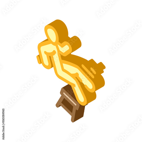 fall household injury accident isometric icon vector. fall household injury accident sign. isolated symbol illustration