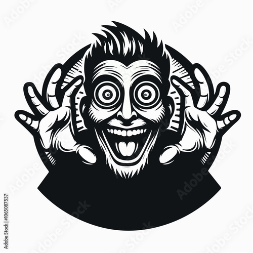 crazyman logo illustration