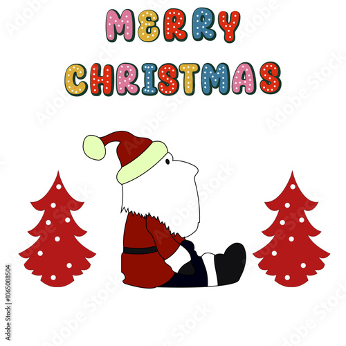 christmas card with santa claus