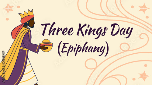 Three kings day epiphany banner with festive design for celebration and greeting cards