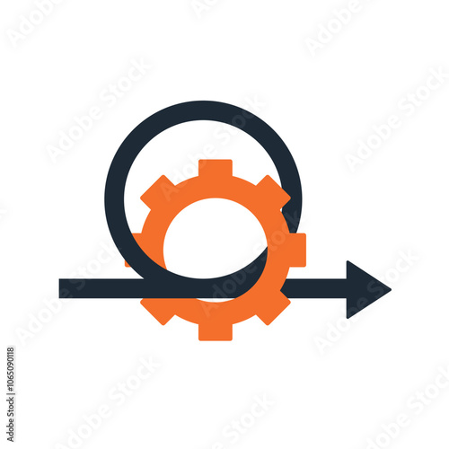 Flexible technologies. Agile development .Vector illustration icon isolated on white background.