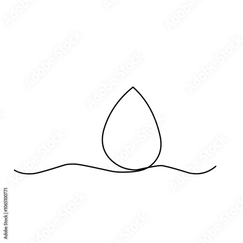 Water one line drawing 