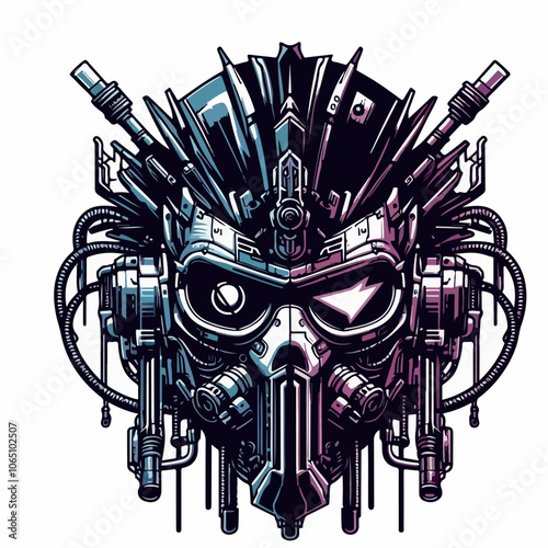 cyberpunk deadshot logo illustration