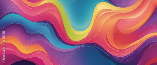 Abstract Colorful Waves with Gradients