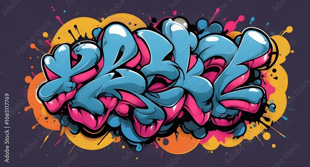 Fototapeta premium Colorful Graffiti Art with Bold Letters