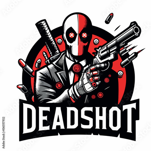 cyberpunk deadshot logo illustration