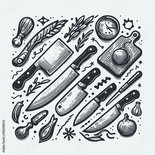Chef’s knife vector 