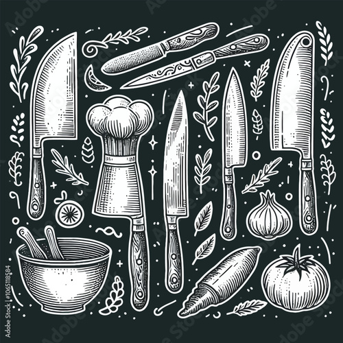 Chef’s knife vector 