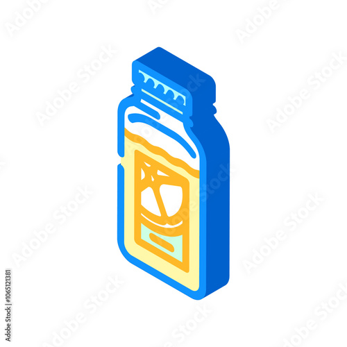 juice raw foodist isometric icon vector. juice raw foodist sign. isolated symbol illustration