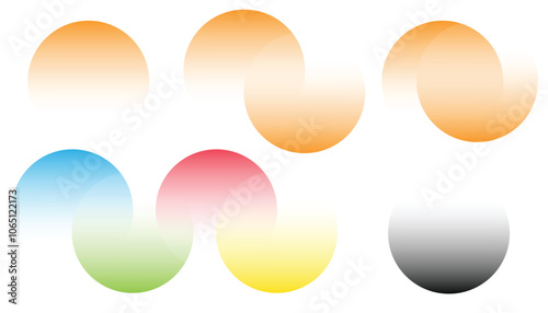 Colorful transparent abstract circle element. corporate identity. company logo. abstract transparent circle. colorful rolling bubble. vector design
