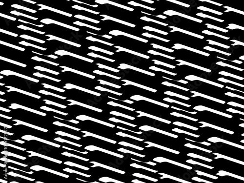 Vector Halftone Transition Abstract Wallpaper Pattern. Seamless Black And White Irregular Lines Background, for modern flat website design.