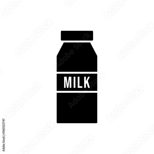 milk bottle icon. modern vector isolated on white background.