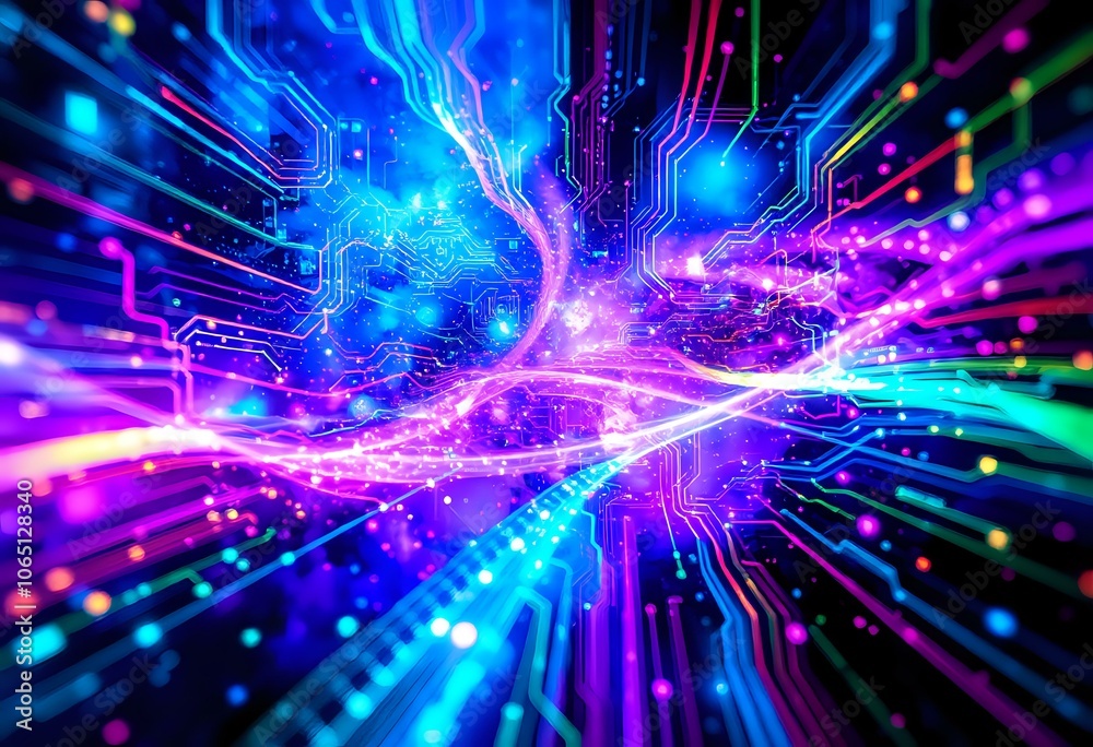 Fototapeta premium Futuristic Cityscape Abstract