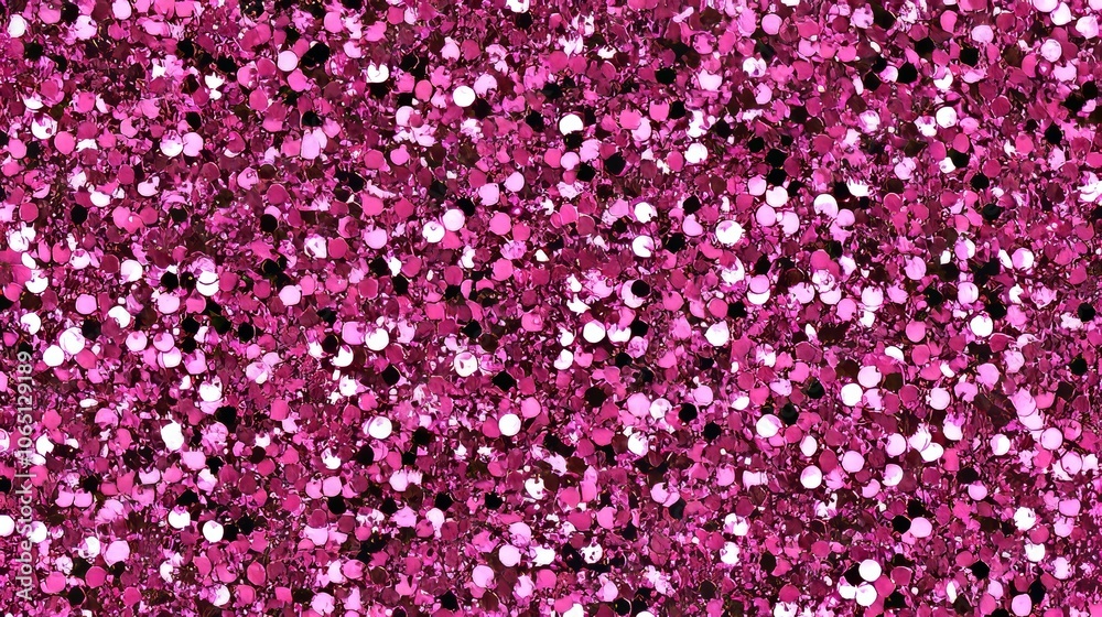 Obraz premium Pink magenta feminine glitter sparkle abstract background with shiny texture and vibrant color patterns. Ideal for fashion, beauty, luxury, celebration themes, evoking elegance, a glamorous atmosphere