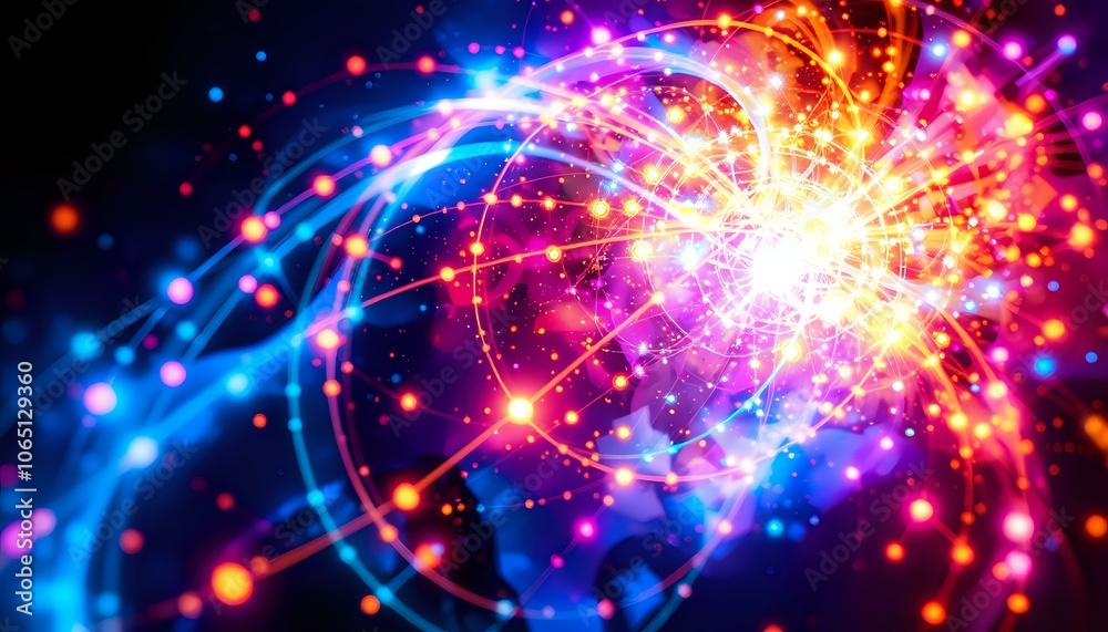 Obraz premium Abstract Data Flow, Digital Connection