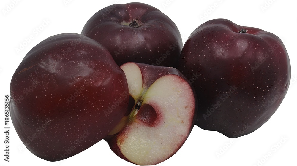 Fototapeta premium Red Delicious Apple: The Alluring Gem of the Fruit World with Its Luscious Appeal, Superior Quality, and Captivating Story from Orchard to Table