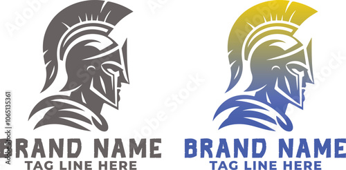 Sparta Warrior Logo Design Template
