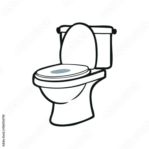 Toilet icon bowl sanitary clean silhouette ware vector bathroom, Toilet icon isolated on white background.