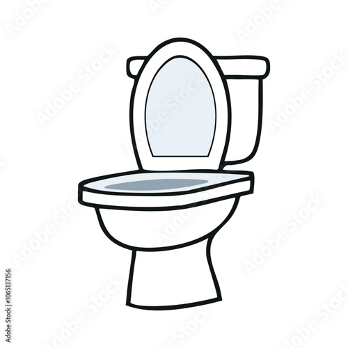 Toilet icon bowl sanitary clean silhouette ware vector bathroom, Toilet icon isolated on white background.