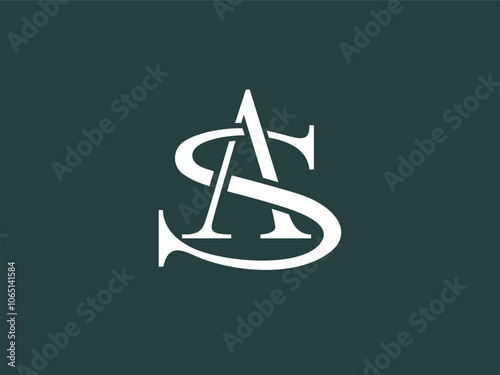 SA classic and unique modern serif letter monogram logo. Formed by two letters that are neatly connected with an organic touch. A perfect logo for personal brands, wedding monograms, fashion, etc.