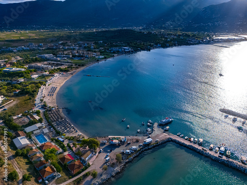 View of Alykes in Zakynthos, Greece photo