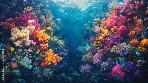 Vibrant Underwater Coral Reef Vista photo