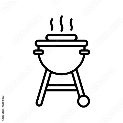 BBQ Grill symbol icon color editable