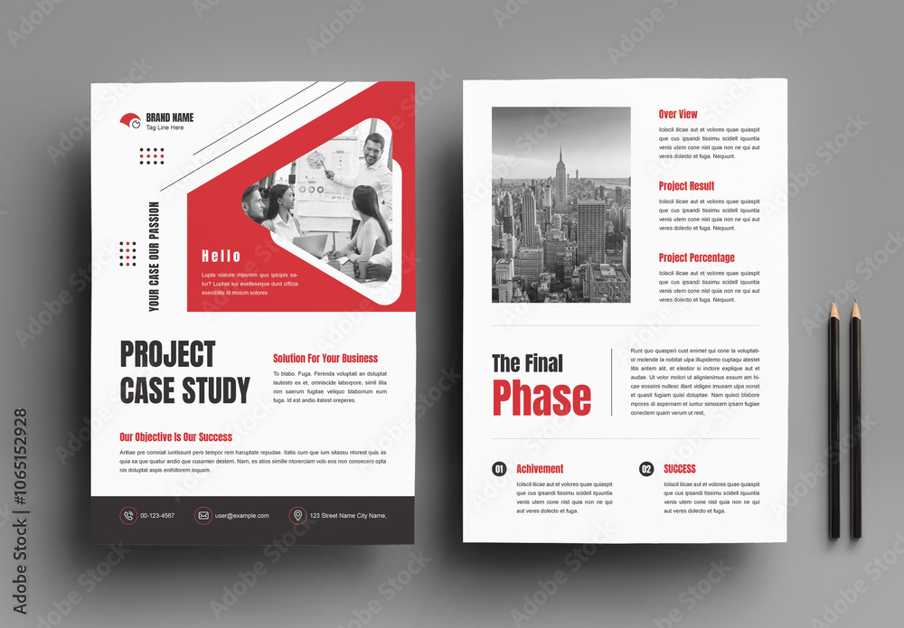 Case Study Design Stock Template | Adobe Stock