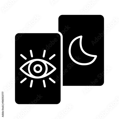 Tarot cards linear icon color editable
