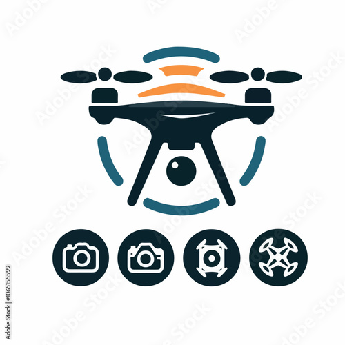 drone logo illustration