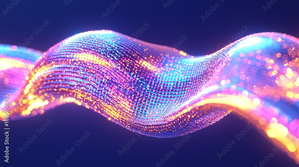 Fototapeta premium Explore the vibrant fusion of light and texture in stunning digital art visualizations