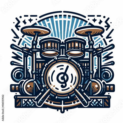 drums logo illustration