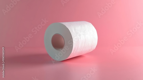 A fresh roll of white toilet paper