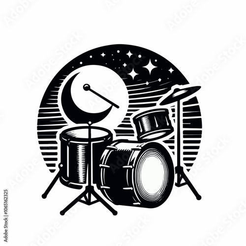 drums logo illustration