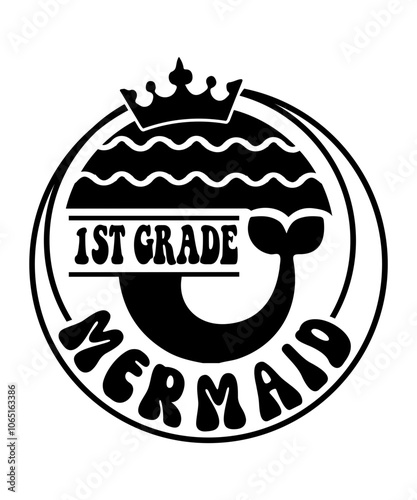 1st grade mermaid SVG
