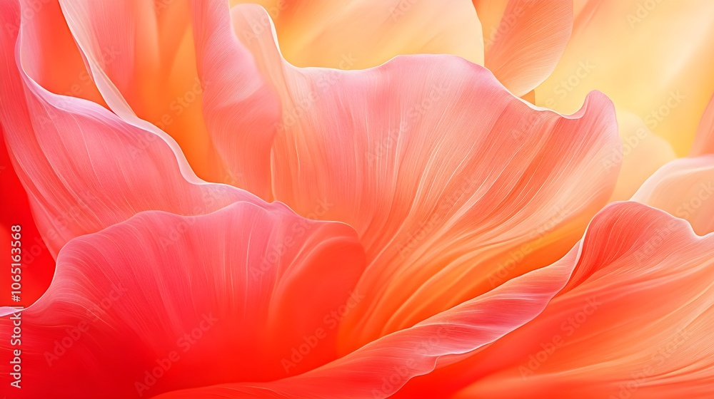 Obraz premium Close-Up of Crimson Poppy Petals in Sunlight.